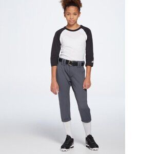 DeMarini Girls' Fierce Softball Pants, Gray, Girls Large